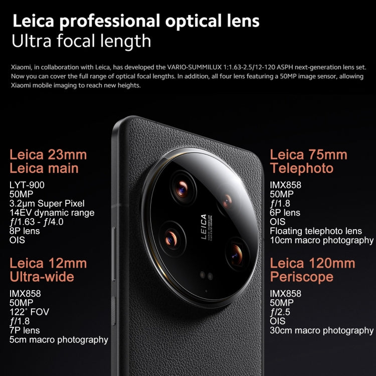 Xiaomi 14 Ultra, 6.73 inch Xiaomi HyperOS Snapdragon 8 Gen 3 Octa Core 4nm up to 3.3GHz, NFC, Network: 5G Xiaomi 14 Ultra, 6.73 inch Xiaomi HyperOS Snapdragon 8 Gen 3 Octa Core 4nm up to 3.3GHz, NFC, Network: 5G